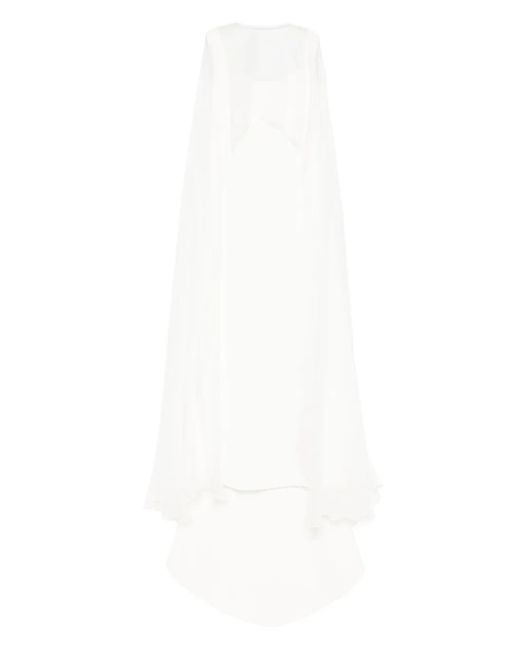 Atu Body Couture White Maxikleid Mit Abnehmbarem Cape