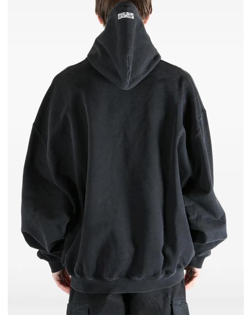 Vetements Black Logo-Detail Hoodie for men