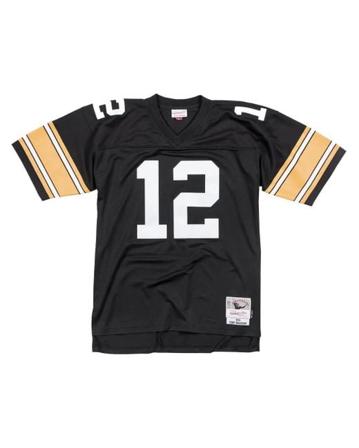 Mitchell & Ness Black 1976/77 Terry Bradshaw Pittsburgh Steelers Legacy Jersey for men