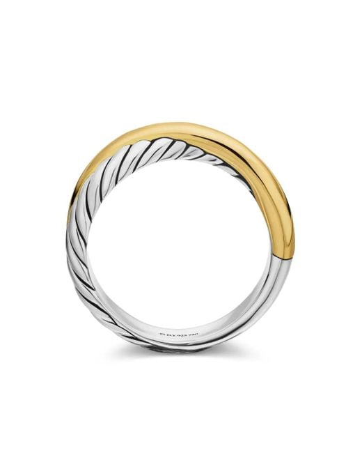 David Yurman Metallic 18Kt And Sterling Crossover Band Ring (5.3Mm)
