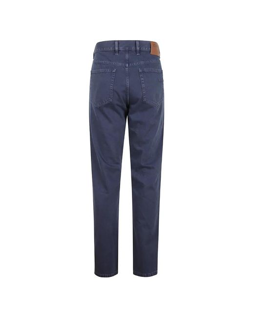 Zegna Blue Logo Patch Jeans for men