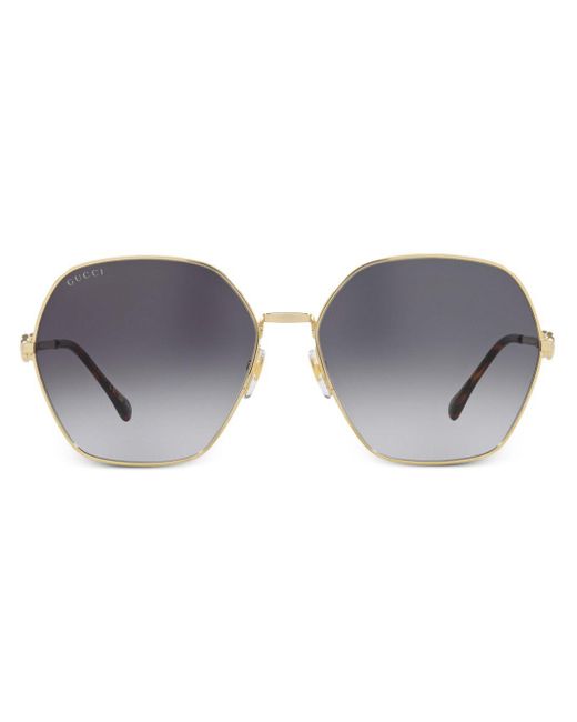 Gucci Blue Square-frame Sunglasses