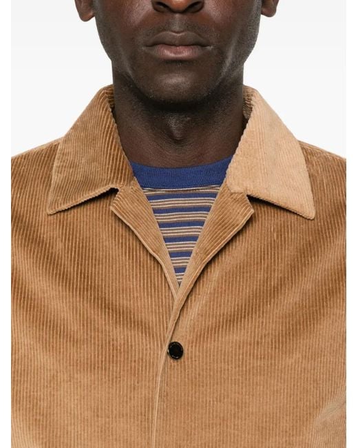 メンズ Paolo Pecora Corduroy Shirt Jacket Natural