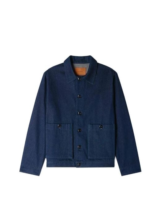Sandro Blue Denim Worker Jacket for men