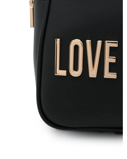 Sac À Dos À Plaque Logo Love Moschino en coloris Black