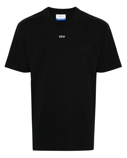 Off-White c/o Virgil Abloh Crew Neck T -Shirt mit Ausdruck in Black für Herren