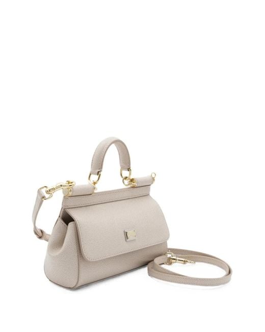 Dolce & Gabbana Natural Mini Sicily Handbag