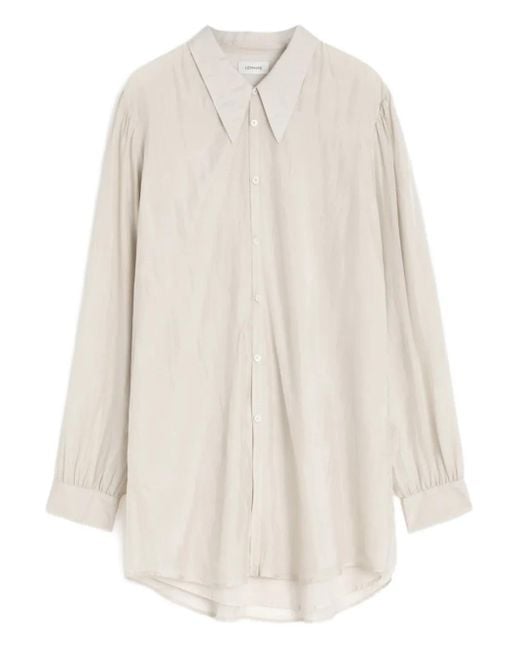 Lemaire Chiffon Blouse in het White