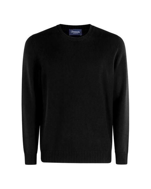 Drumohr Black Crew-Neck Long-Sleeve Sweater for men