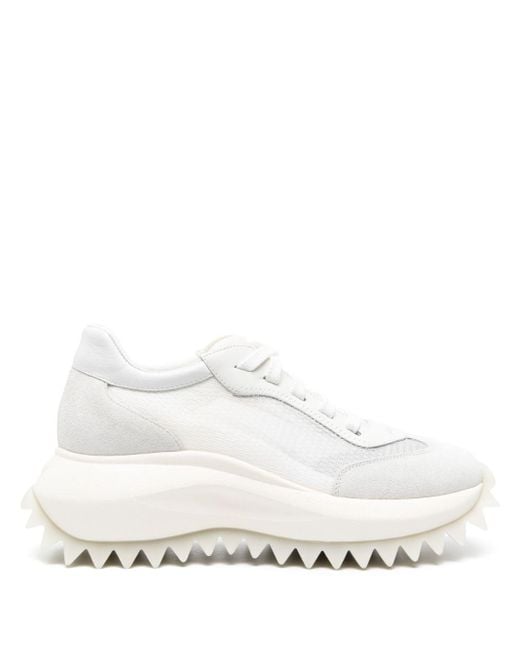 Vic Matié White Panelled Suede Chunky Sneakers