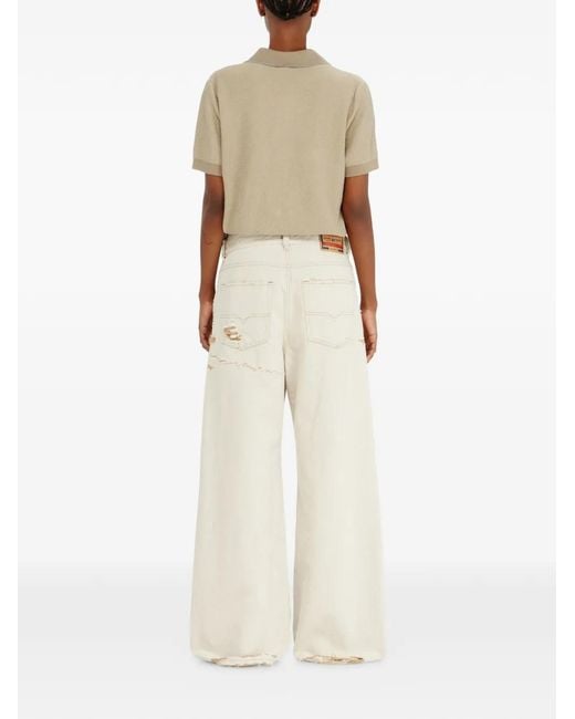 DIESEL White 1996 D-Sire Wide-Leg Jeans