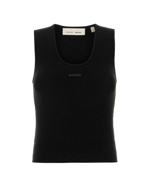 Fear Of God Black Ribbed Tank Top