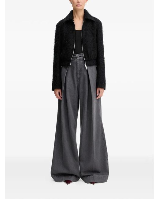 Boss Black Zip Fastening Cropped Jacket