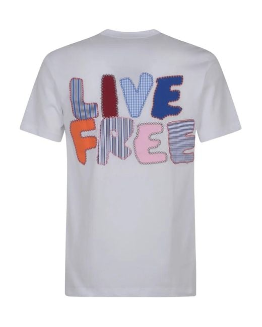 Comme des Garçons Gray Patchwork-Applique T-Shirt for men