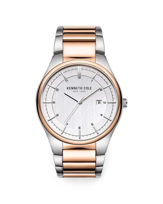Kenneth Cole Metallic Round-Face 42Mm Watch for men