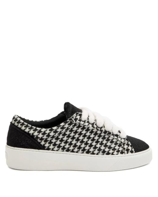 NUMERIS Black Signet Houndstooth Sneakers for men