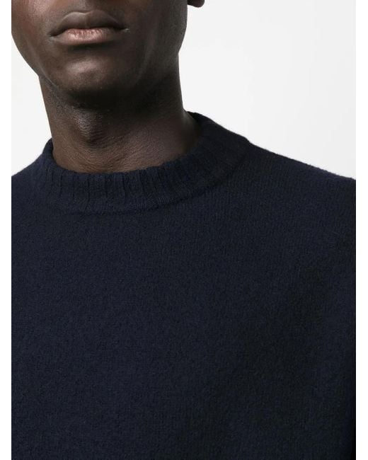 Jil Sander Blue Drop-Shoulder Long-Sleeve Jumper for men