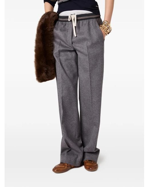 Miu Miu Gray Velour Joggers