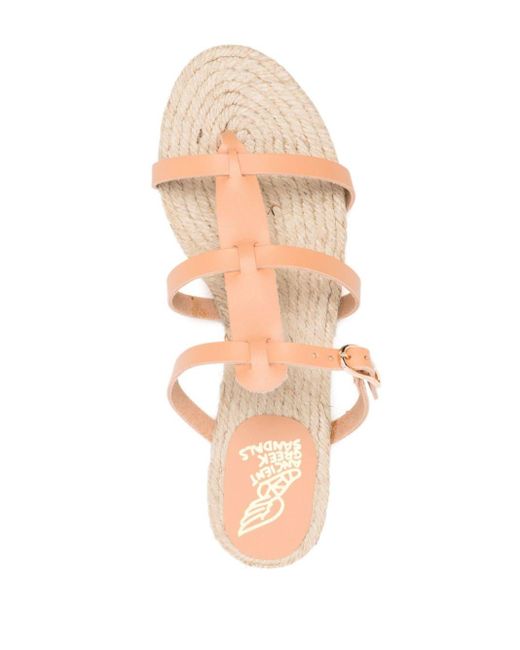 Castaner Pink Caged Raffia-sole Sandals