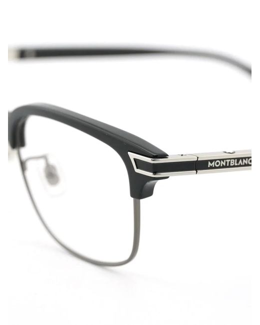 Montblanc White Rectangle-Frame Glasses for men