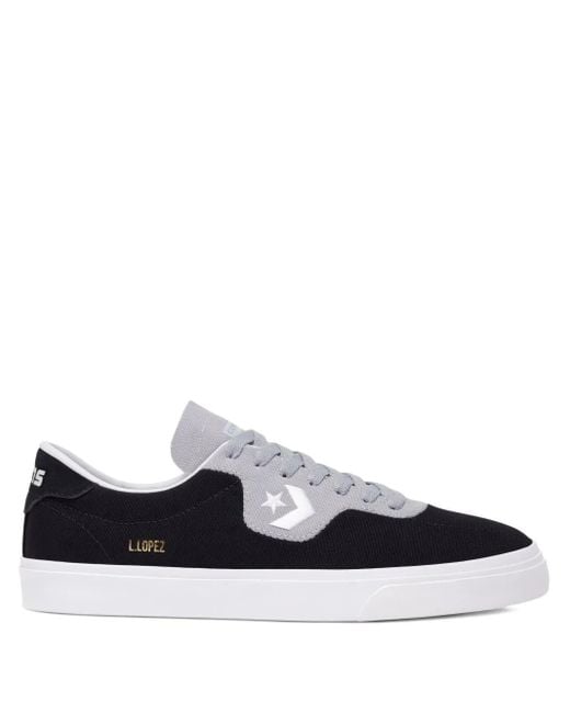 Converse Sneakers Met Geborduurd Logo in het Black