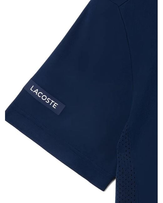 Lacoste Blue Round-Neck Logo-Print T-Shirt for men