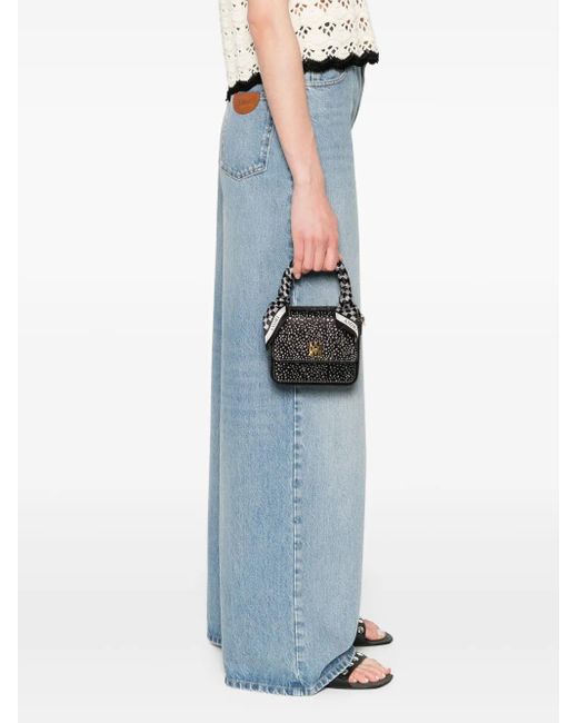 Amiri Black Rhinestone-Embellished Mini Bag