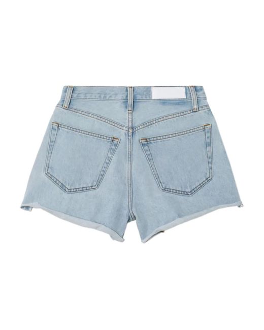 Pantalones cortos deshilachados 70s Re/done de color Blue