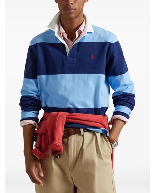 Polo Ralph Lauren Blue Jersey Polo Shirt for men