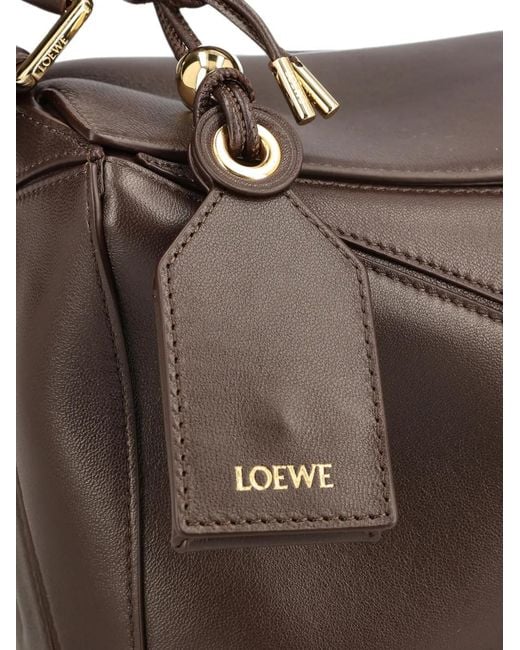 Loewe Brown Small Featherlight Puzzle Bag