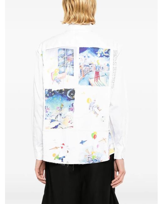 Camicia Con Design Patchwork di Kidsuper in White da Uomo