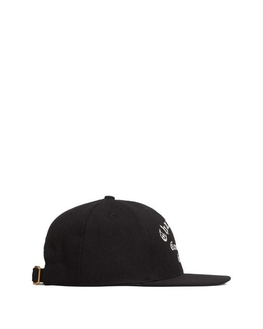 Willy Chavarria Black Embroidered Baseball Cap for men