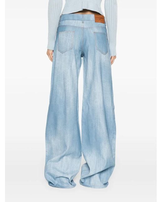 Ermanno Scervino Blue Maroccain Straight Trousers