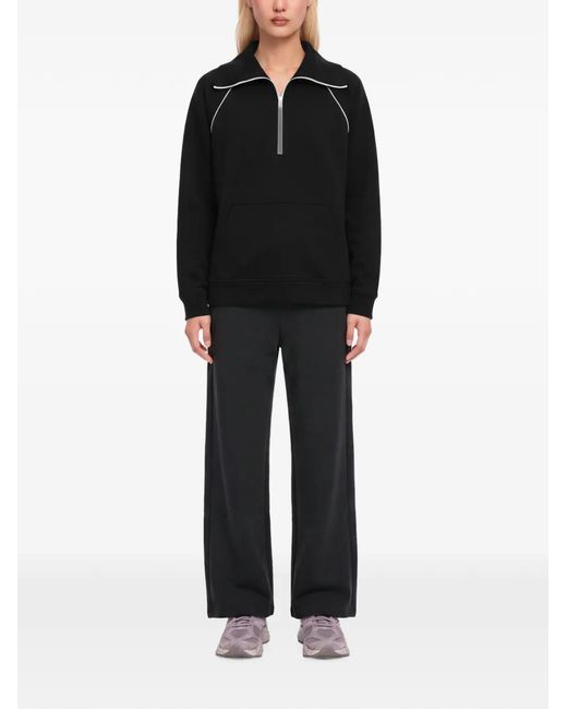 Weekend by Maxmara Black Piped Half-Zip Sweater