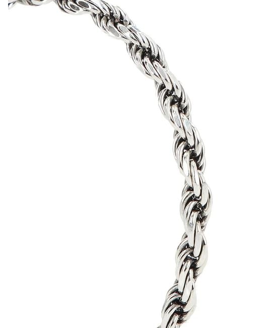 Emanuele Bicocchi Metallic Rope-Chain Bracelet for men