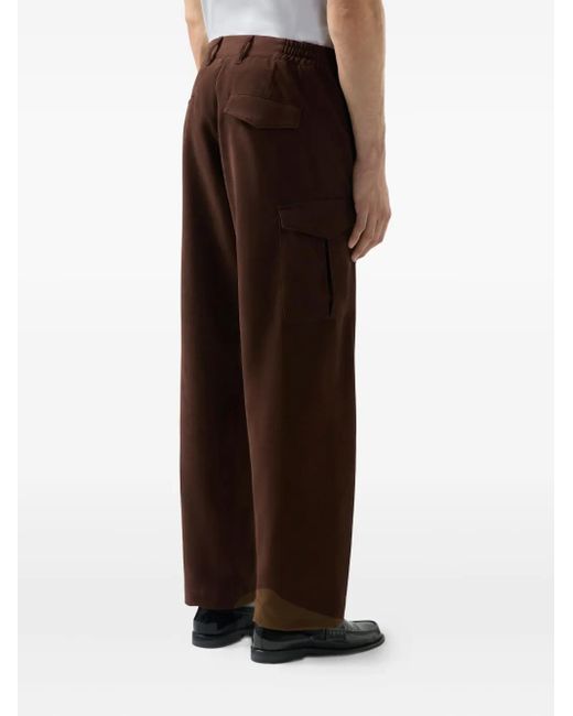 Gcds Brown Drawstring Cotton Pants for men