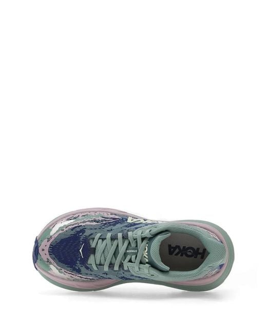 Hoka One One Blue Graphic-Print Sneakers