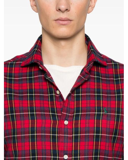 Polo Ralph Lauren Red Checked Shirt for men