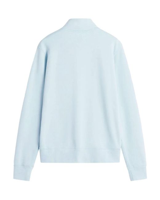 Maison Kitsuné Blue Light High-Collar Sweatshirt With Embroidered Fox Logo for men