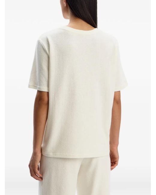 12 STOREEZ White Textured-Finish T-Shirt