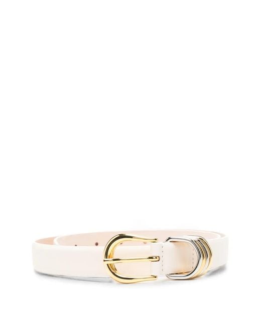 DEHANCHE Metallic Hollyhock Mix Two-Tone Buckle Belt