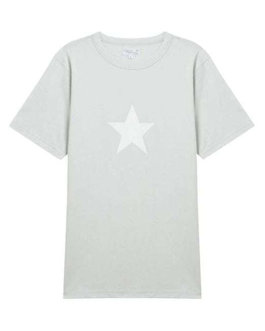 Agnes B. White Brando Star Cotton T-shirt for men