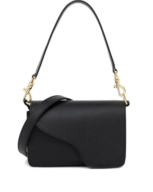 Atp Atelier Black Corsina Magnetic-Flap Shoulder Bag