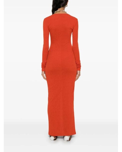 Nanushka Red Nareh Maxikleid