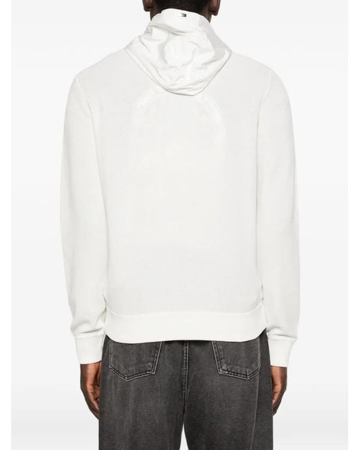 Herno White Zip-Up Hoodie for men