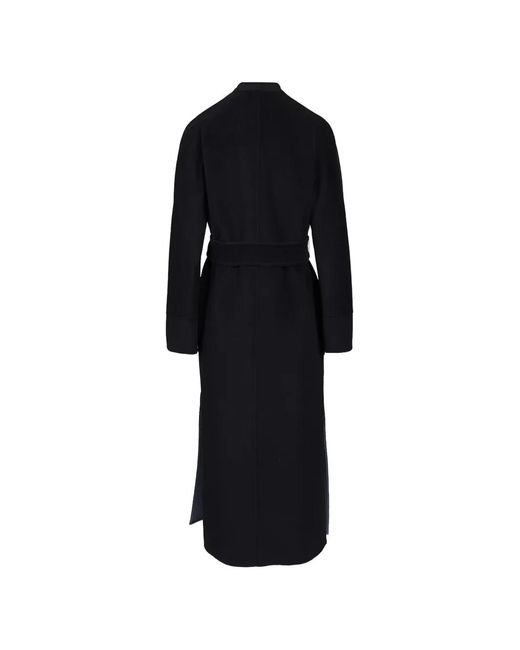 Max Mara Black Reversible Wool Coat