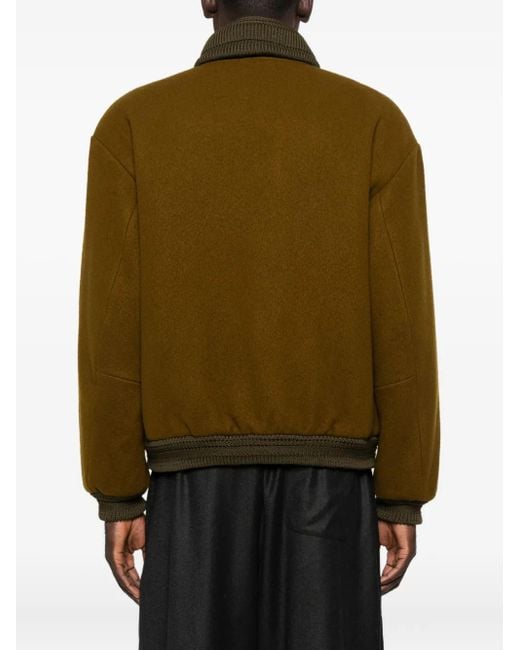 A Kind Of Guise Green Bajar Zip-Up Bomber Jacket for men