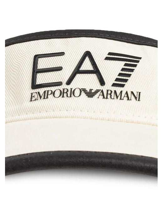 EA7 Natural Logo-Print Visor Cap