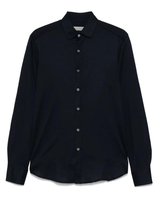 Canali Blue Oxford Shirt for men
