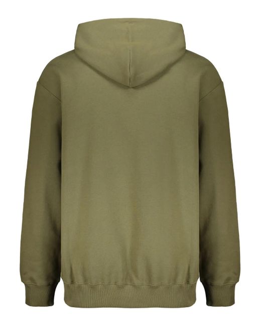 Vetements Green Logo-Print Hoodie for men